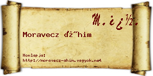 Moravecz Áhim névjegykártya